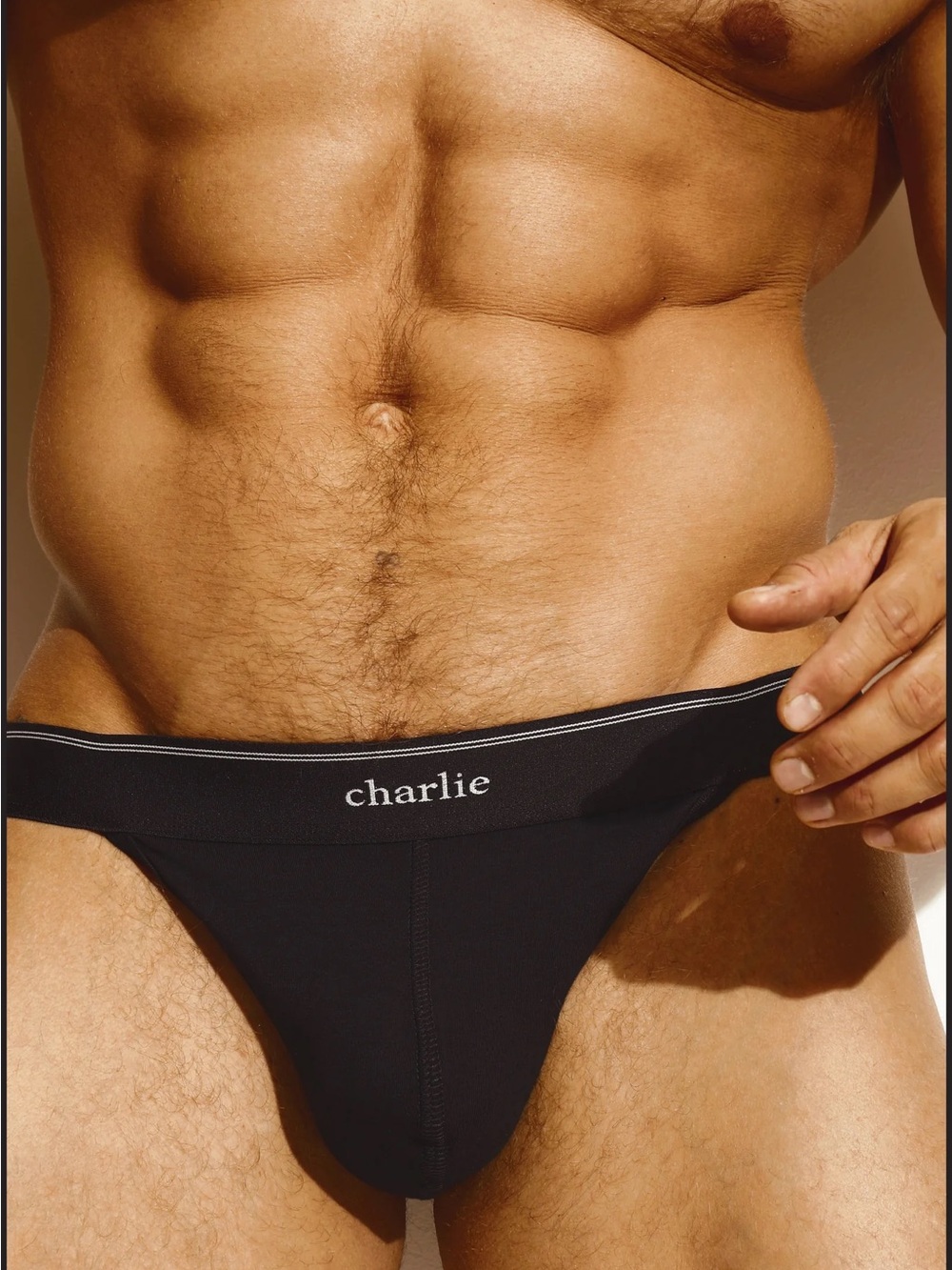 Charlie by MZ Men's Black Cotton Sport Brief